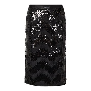 Haute L' Amitié - Mirror Sequin Pencil Skirt - Black